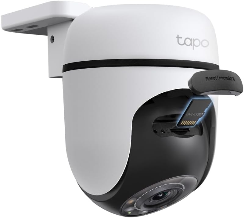 Telecamera Wi-Fi Esterno Visione Notturna a Colori, 2K 3MP Telecamera WiFi 360° IP65, Videocamera Sorveglianza Esterno, Rilevamenti Smart AI, Tracciamento Intelligente, Alexa, 2.4GHz, C51A