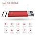 Yoobao Portable Charger 10000mAh Slim Power Bank Powerbank External Cell Phone Battery Backup Charger Battery Pack Dual Input Compatible iPhone 11 X XR Xs Max 8 7 Plus Android Samsung - Bright Red