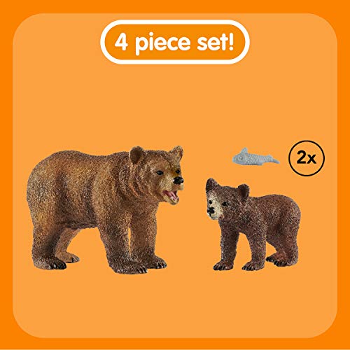 schleich 42473 Grizzlybär-Mutter mit Jungem, für Kinder ab 3+ Jahren, WILD LIFE - Spielset – Bild 3