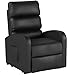 Divano Roma Furniture REC17-PU Recliner, Black