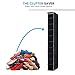 ZOBER Hanging Shoe Organizer for Closet, 10 Shelves - Hanging Shoe Rack W/Side Pockets - Narrow, Space Saving, Durable