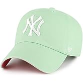 47 New York Yankees Ballpark Clean Up Dad Hat Baseball Cap - Hemlock/Pink, One Size