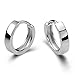 UNKE Fashion Women Men Silver Plated Studs Earrings Punk Style Hoop Jewelry