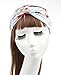 4 Pack Women Elastic Flower Printed Turban Head Wrap Headband Twisted Hair Band