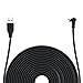 POPMAS Arlo Pro Charging Cable Weather Resistance Outdoor Quick Charge Adapter, high-and low-temperature Resistant 20 Ft Extra Long 45mm Thickness USB Cable Support Arlo Pro, Arlo Pro 2 Camera- Black