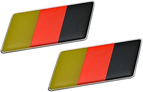 GERMANY FLAG Emblem Badge Nameplate Decal Rare for Audi A1 A2 A3 S3 RS3 A4 S4 RS4 A5 S5 RS5 A6 S6 RS6 Allroad A7 U2123 A8 S8 Q5 Q7 Quattro Coupe GT R8 GT TT TTS V8 S2 RS2 Cabriolet vw (Pair/Set of 2)