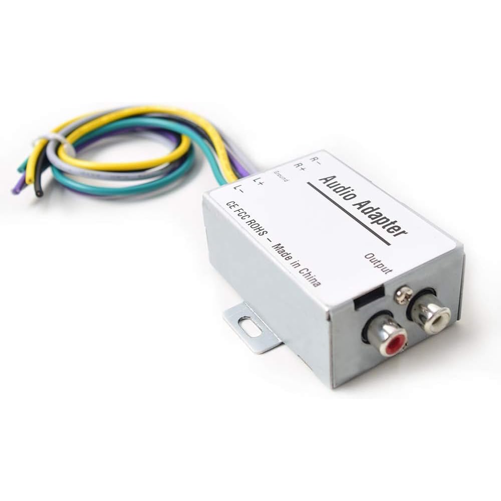 Photo 1 of Car Stereo Audio Speak Signal Hi-Low Converter for Auto Amp Subwoofer Amplifier CD Player High to Low Adapter Audio Amp Converter