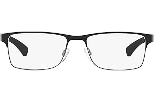 Armani EA1052 Eyeglass Frames 3094-Black Rubber/matte Gunmetal