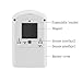 Victagen Digital Instant Reading Food Thermometer Electronic Thermometer Cooking Meat Thermometer with Large LCD Screen,Dual Stainless Steel Probe,Built-in Clock Timer (White)