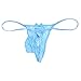 YiZYiF Men's Jacquard Lace See-Through Sissy Pouch Underwear (Sky Blue, Medium)