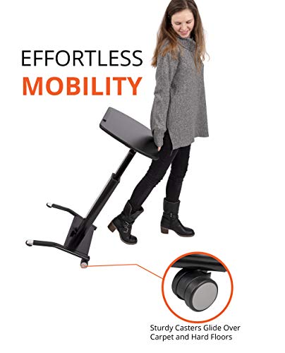 Pneumatic Adjustable-Height Lectern (Black)