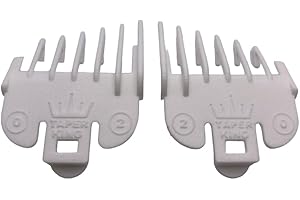 Taper King Clipper Guide Combs - Fool Proof Tapers & Fades at Home! Pearl (#0 to #2) - Compatible with Wahl/Conair Clippers!