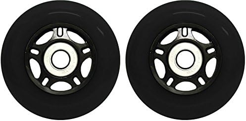 Replacement 76mm 89a inline wheels Ripstik Caster &amp; Waveboards BLACK W/BEARINGS