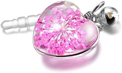 VaporMao Handmade Real Flower Anti Dust Plug/ Ear Cap / Cell Phone Charms For iPhone, iPad, iPod, Samusung and Other 3.5mm Ear Jack, Rose