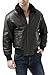 Landing Leathers Men's Navy G-1 Leather Flight Bomber Jacket - Brown XL