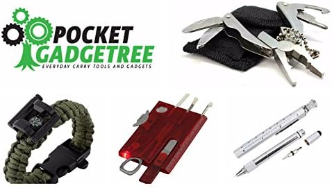 Ultimate Survival Multi-Tools Set By Pocket Gadgetree –All-In-One Kit Of 6 In 1 Multi-Tool Pen, 5 In 1 Paracord Bracelet, 10 In 1 Portable Survival Wallet &amp; 5 In 1 Keychain, Outdoor Bundle-EDC