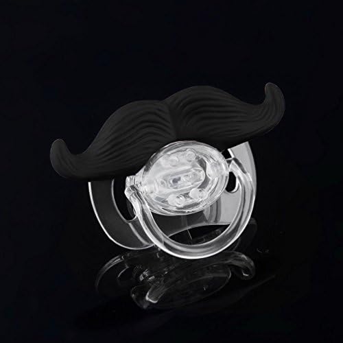 Best Mustache Pacifier for Baby with High Quality Funny Gentleman &amp; Cowboy Mustachifier Appease &amp; Control Your Child Special Beautiful Design - General Black