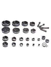 Yescom Juego completo de máquina perforadora hidráulica de 15 ton 1 2" a 4" 10 dados 11 14 herramienta de calibración con caja metálica