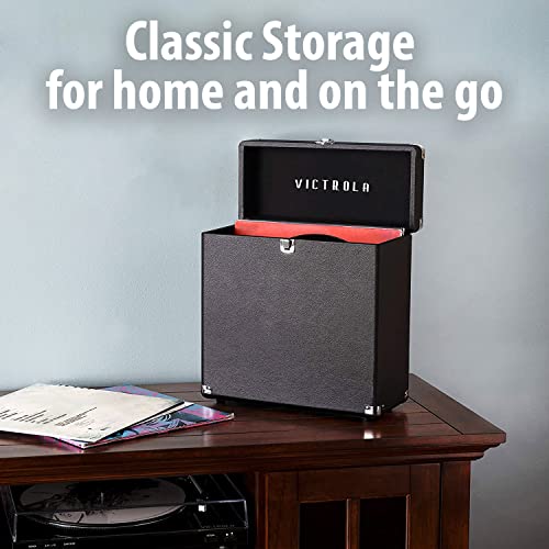 Victrola Vintage Vinyl Record Storage and Carrying Case, Fits all