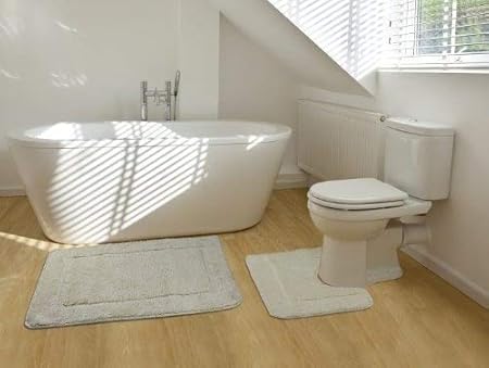 2 Teiliges Badematten Set Rechteckiges Badezimmer Teppich Und Toiletten Matte Sett