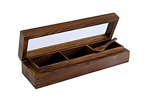 Hashcart multi-purpose wooden spice box/dry fruits stor…