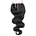 Lanyi Hair Virgin Brazilian Hair Body Wave Three Part 130% Density Lace Closure 16