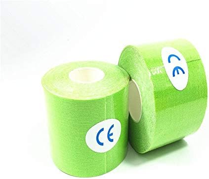 Kefaith 5M*5cm Kinesiology Elastic Tape Rope Sports Physio Muscle Strain Injury Support 1 Roll (Color : Green)