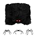 ALLADINBOX Halloween Hairy Scary Virtual Realistic Posable Spider Black - Indoor Outdoor Yard Furry Giant Haunted House Party Decor Supplies, 5FT