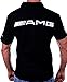 Mercedes Benz AMG Polo Shirt T-Shirt Black Sticker Badge Logo Polo T-shirt All Size (XXL)