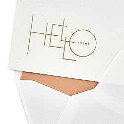 Hallmark Signature Gold Blank Cards, Hello There