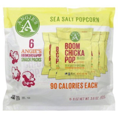 Angie's Popcorn BOOMCHICKAPOP Sea Salt, 6/.6 OZ (Pack of 8)8
