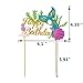 JeVenis Glitter Mermaid Cake Topper Mermai Happy Birthday Cake Decoration for Mermaid Baby Shower Birthday Party Supplies (Style 3)