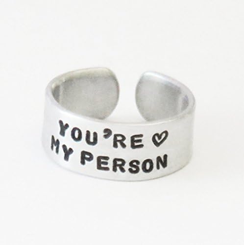 You're my person ring (w or w/o heart) - You are my person girlfriend boyfriend Valentine's gift for wife or sweetheart BFF sister
