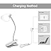 AXTEE Clip On Lamp LED Desk Lamp Rechargeable Book Lights Adjustable Gooseneck Touch Control Brightness 3 Levels with USB Port Protection Eye for Home, Office, Computer, Bed