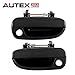 AUTEX Door Handle 2pcs Exterior Front Left Right Driver Passenger Side Black Compatible with Verna 2000 2001 2002 2003 2004 2005 2006 Door Handles 80684 80683