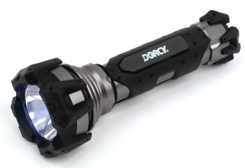 Dorcy 41-4295 MG-300 Weather Resistant LED Flashlight with TrueSpot Reflector, 130-Lumens, Black and Silver Finish