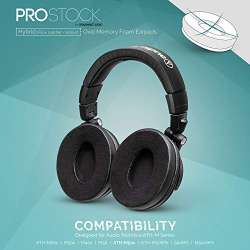 ProStock Hybrid Custom Upgraded ATH M50X Replacement Ear Pads
