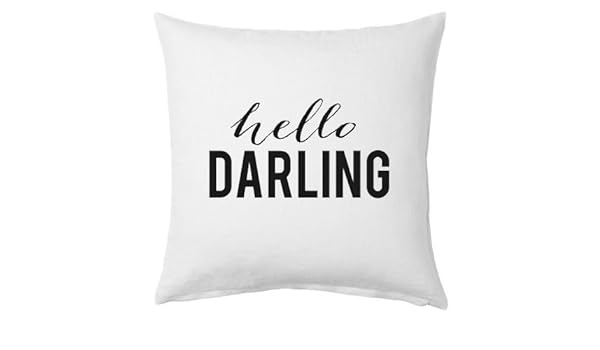 Amazon Com Lillian Vernon Hello Darling Accent Pillow 18 Home