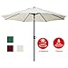 UMARDOO Patio Umbrella,9 Ft Durable Alloy and Ribs Outdoor Table Umbrella with Push Button Tilt and Crank, Fade Resistant,Water Proof Patio Table Umbrella (Ivory)