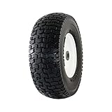 Marathon 30326 13x5.00-6" Flat Free Lawnmower Tire on Wheel 3" Hub, 3/4" Bushings