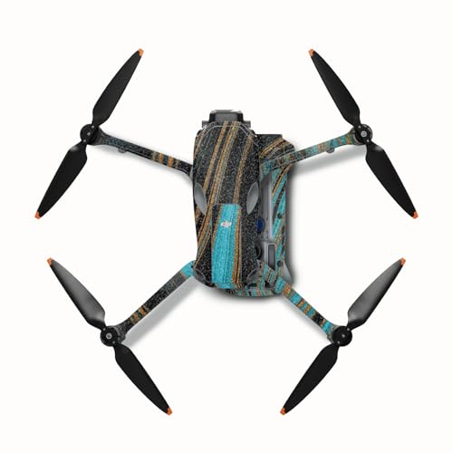 Glossy Glitter Drone Skin Compatible with DJI Air 3S - Blue Canyon - Premium 3M…