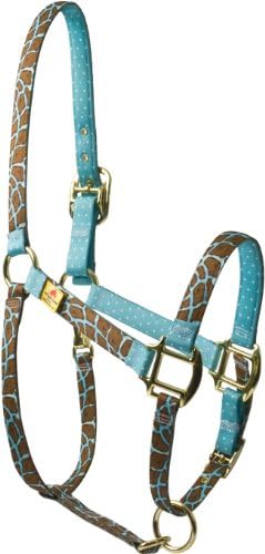 Red Haute HorseGIRT1203 A High Fashion Horse Horse Halter, Giraffe Teal