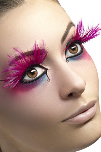 Fever Women's Long Pink Feather Eyelashes