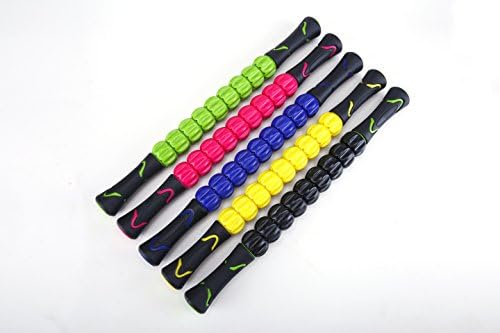 Massage Stick Roller for Sore Muscles, Pain Relief, Helps Release Tension and Prevents Cramps. 18 Inch Long Self Myofascial Release Tool. Perfect for Athletic Training, Sports and Running (Gold)