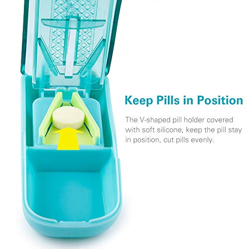 BUG HULL Pill Splitter with Blade Guard, Finger Protect Pill Cutter - Thumbnail 2
