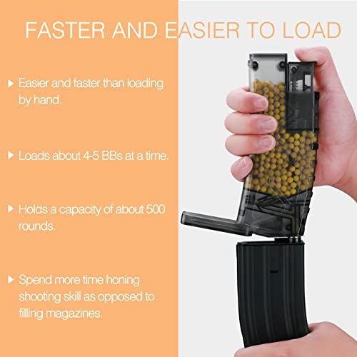 Ludex Airsoft Speed Loader 6mm BBS Pellet 500 Rounds Large Capacity