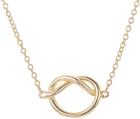 WeiVan Love Knot Necklace Tie The Knot Charm Pendant Bridesmaid Gift