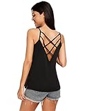 Meaneor Women Sexy Crisscross Cami Cotton Loose Tank Top Sleeveless Camisole Vest