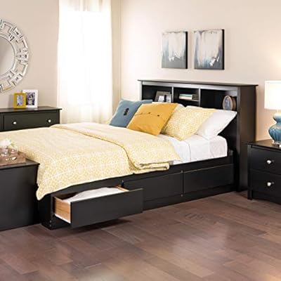 Amazon Com Prepac Full Mate S Platform Storage Bed With 6 Drawers Black Furniture Decor