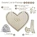 Y&K Homish Wooden Picture Frame Wedding Guest Book - Drop Top Frame Sign With Wooden Hearts, Rustic Decorations and Gift (Natural)